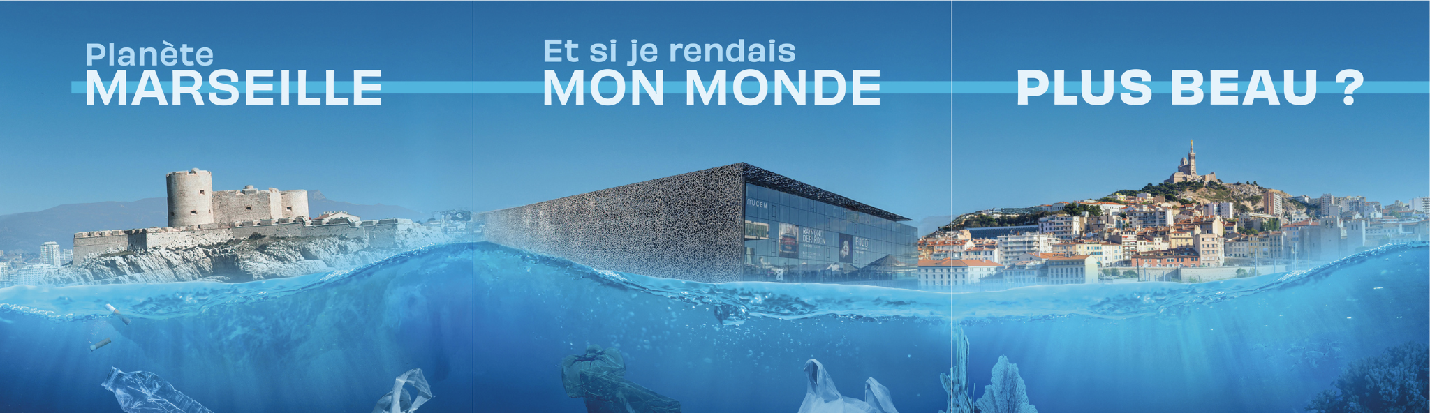 Planète Marseille et si je rendais mon monde plus beau paysage urbain et sous-marin écoresponsable
