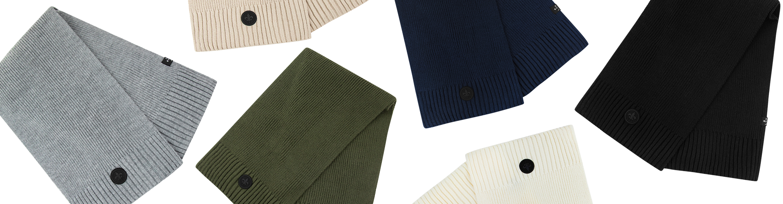 Collection d'écharpes en différentes couleurs avec texture en maille pour un style élégant