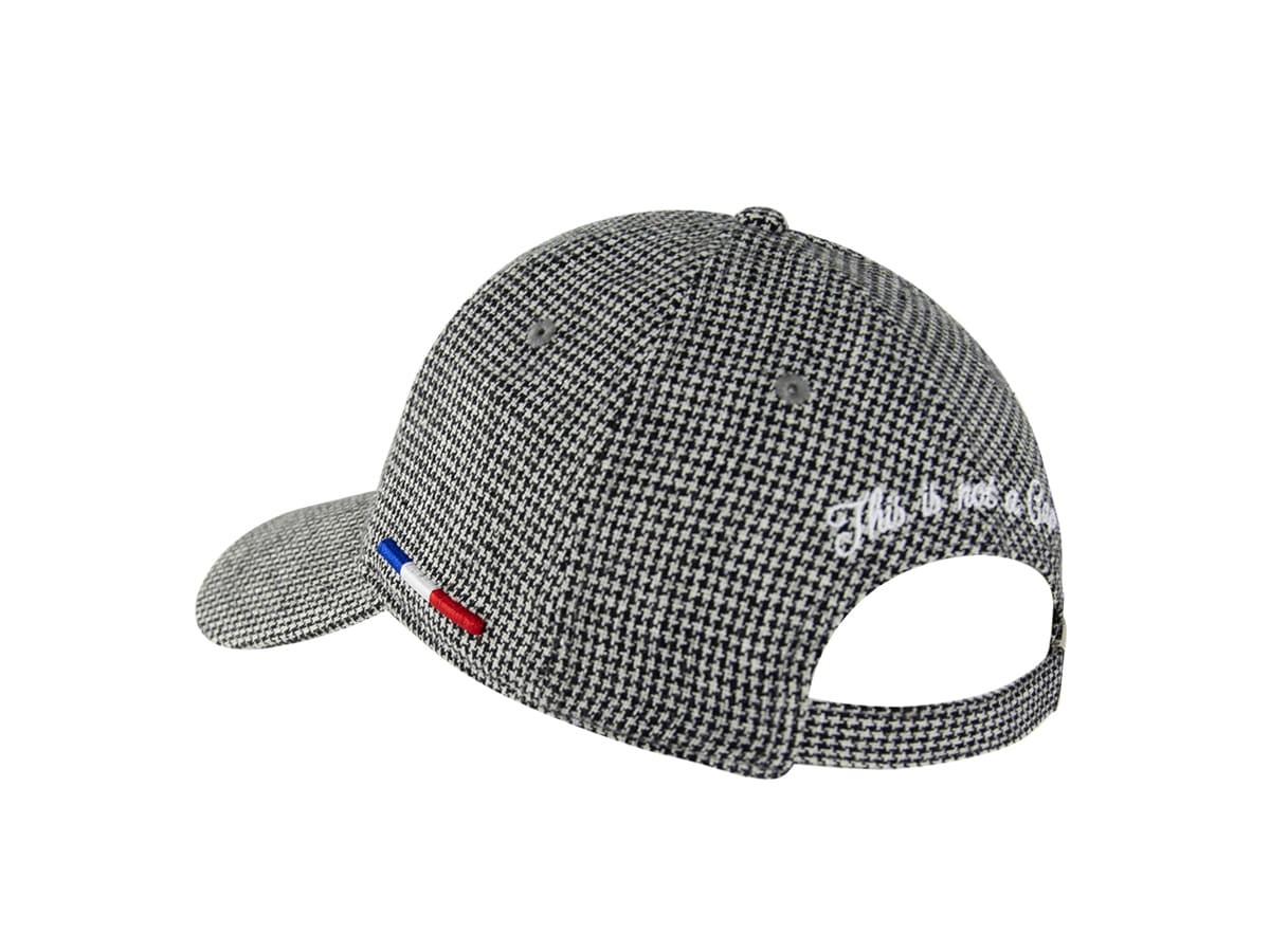 Casquette Pied-de-Poule Noir / Blanc LXH Glasgow Laine 30