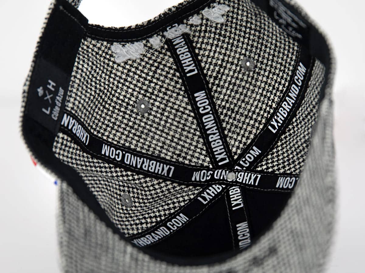 Casquette Pied-de-Poule Noir / Blanc LXH Glasgow Laine 39