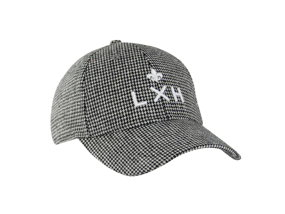 Casquette Pied-de-Poule Noir / Blanc LXH Glasgow Laine 34