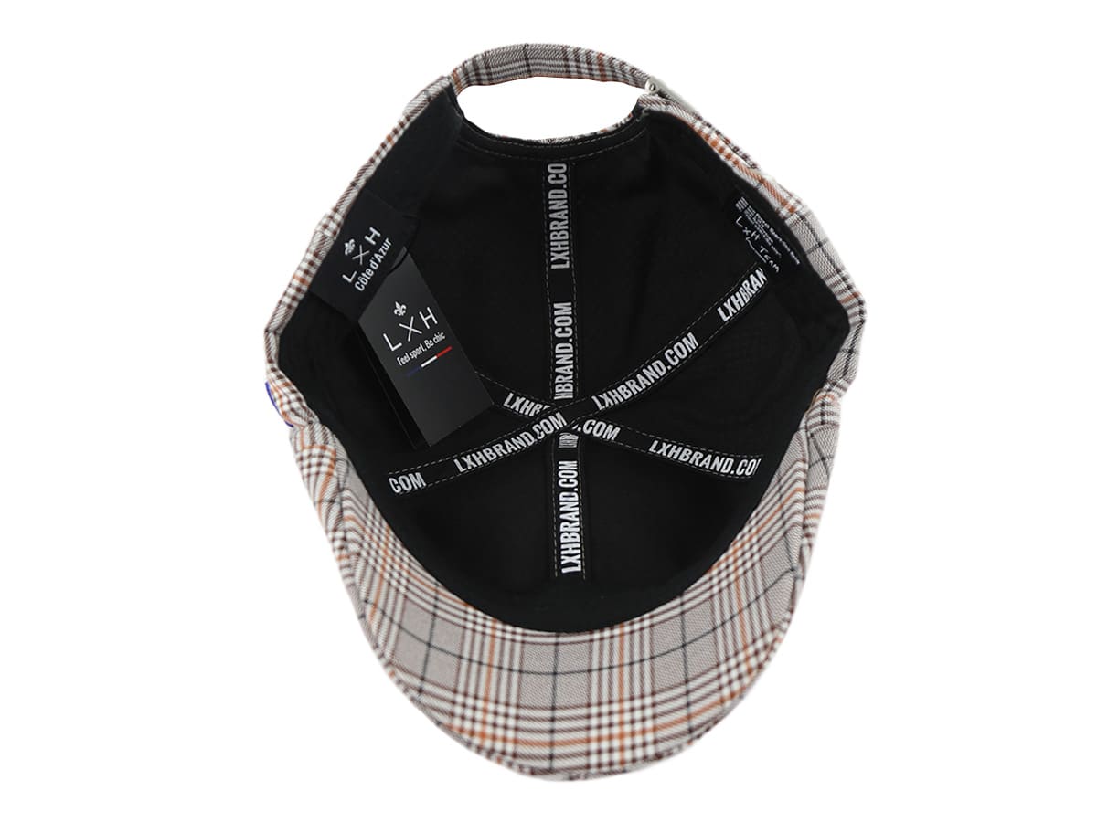 Béret Tissu Écossais Marron LXH Aberdeen Coton 12