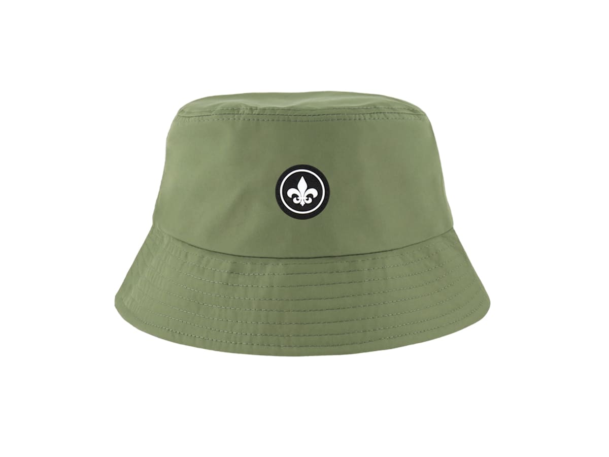 Khaki Nylon Adjustable Bucket Hat