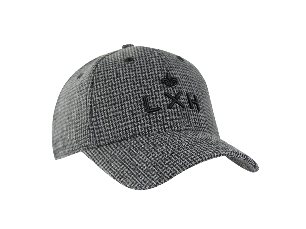 Casquette Pied-de-Poule Noir / Blanc LXH Glasgow Laine 21