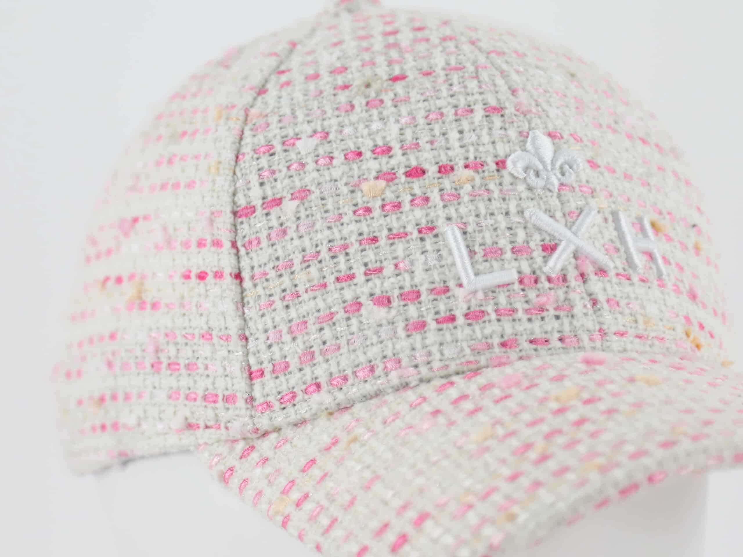 Casquette Tweed Blanc/Rose LXH Milan Tweed 8