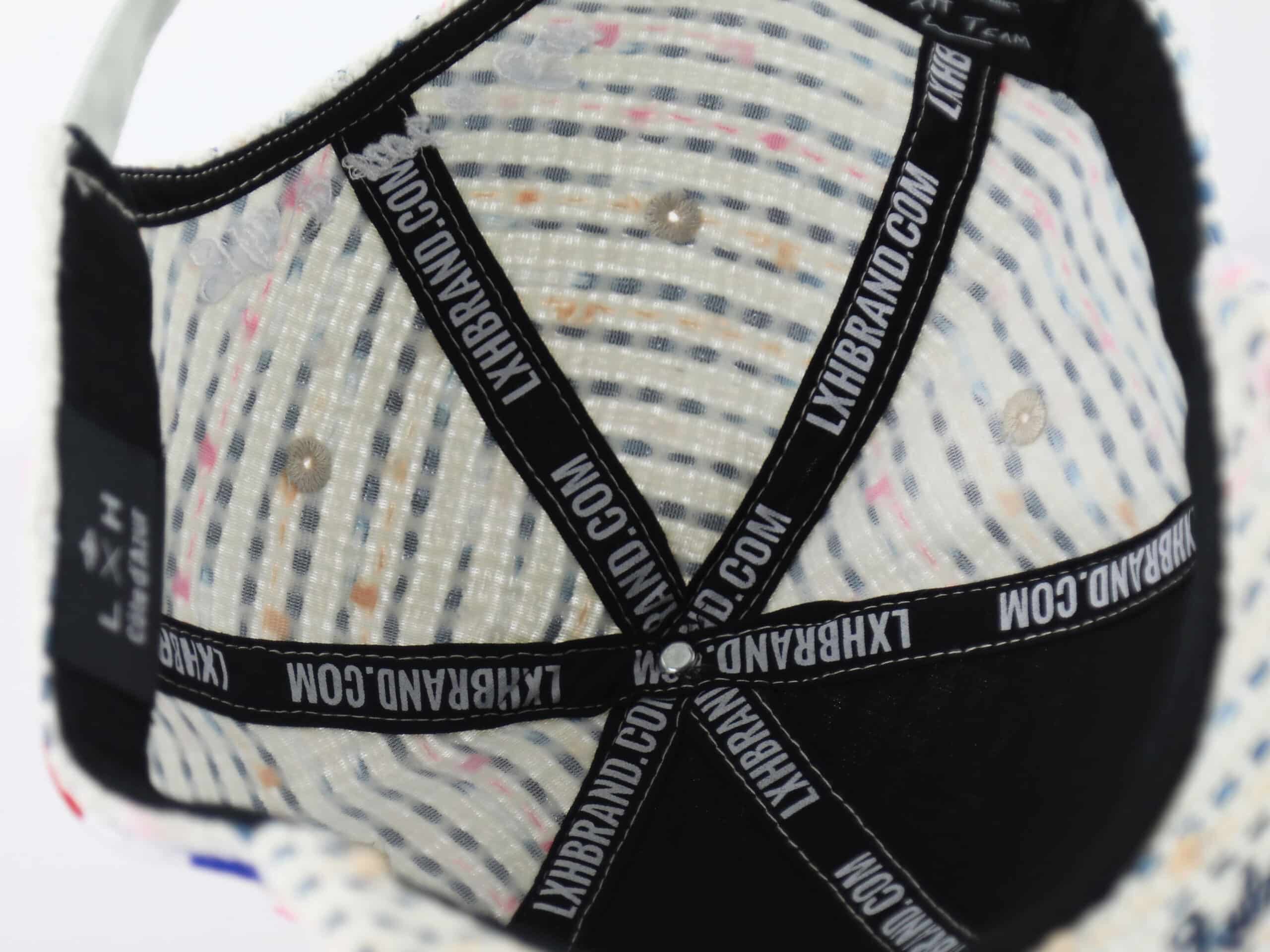 Casquette Tweed Blanc/Bleu Marine LXH Milan Tweed 12