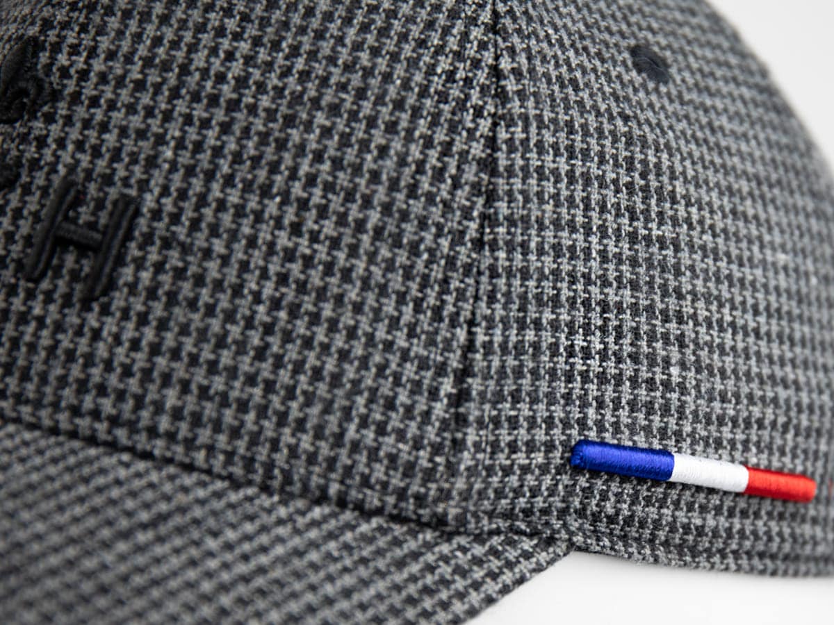 Casquette Pied-de-Poule Noir / Blanc LXH Glasgow Laine 48