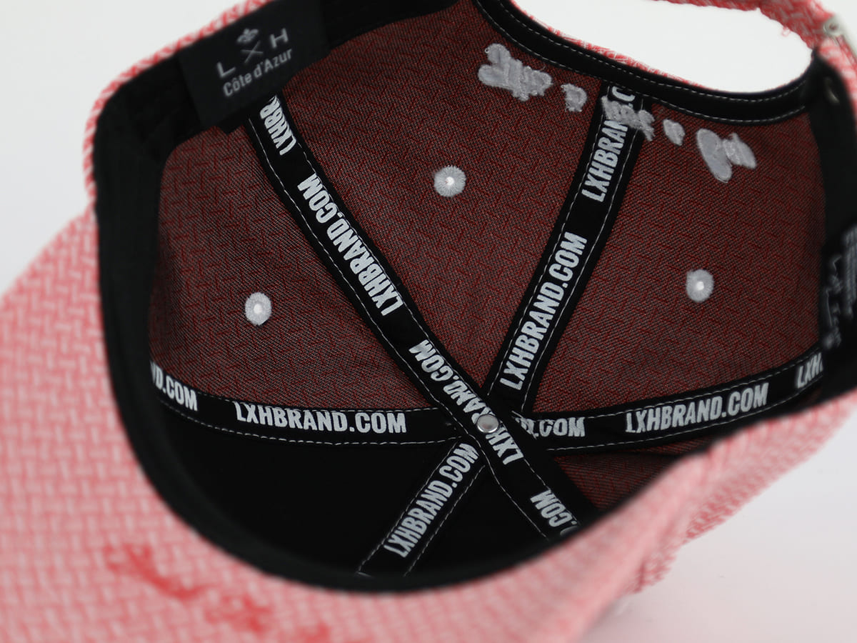 Casquette Motif Tissé Rouge LXH Athènes 12