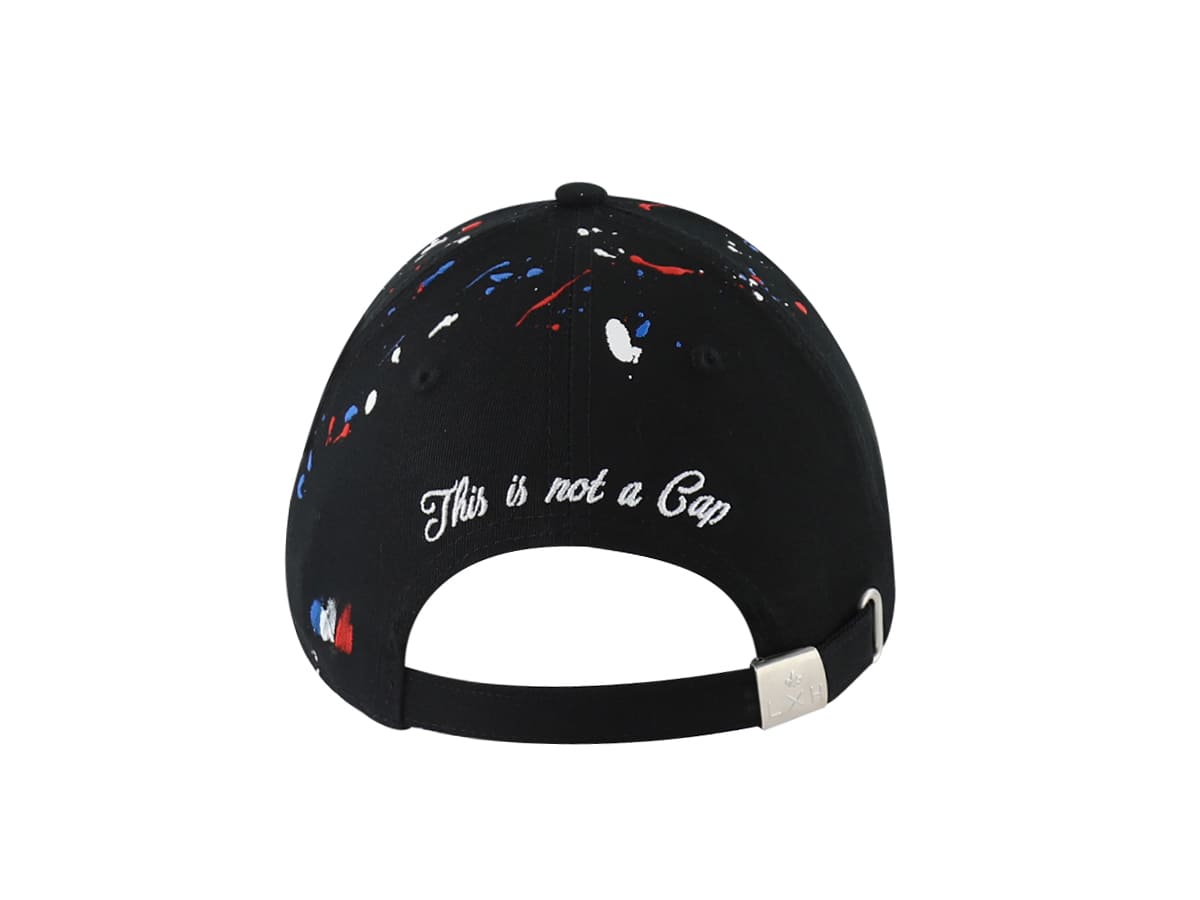 Casquette Art Noir- Peinture Bleu / Blanc / Rouge LXH Buenos Aires Coton 5