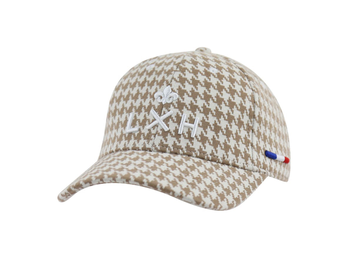 Casquette Pied-de-Coq Beige LXH Copenhague Coton 1