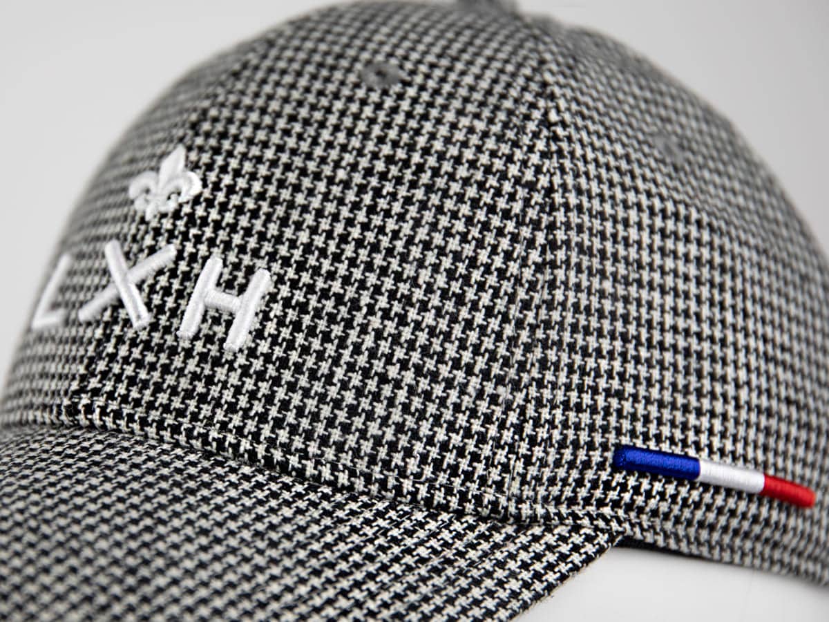 Casquette Pied-de-Poule Noir / Blanc LXH Glasgow Laine 35