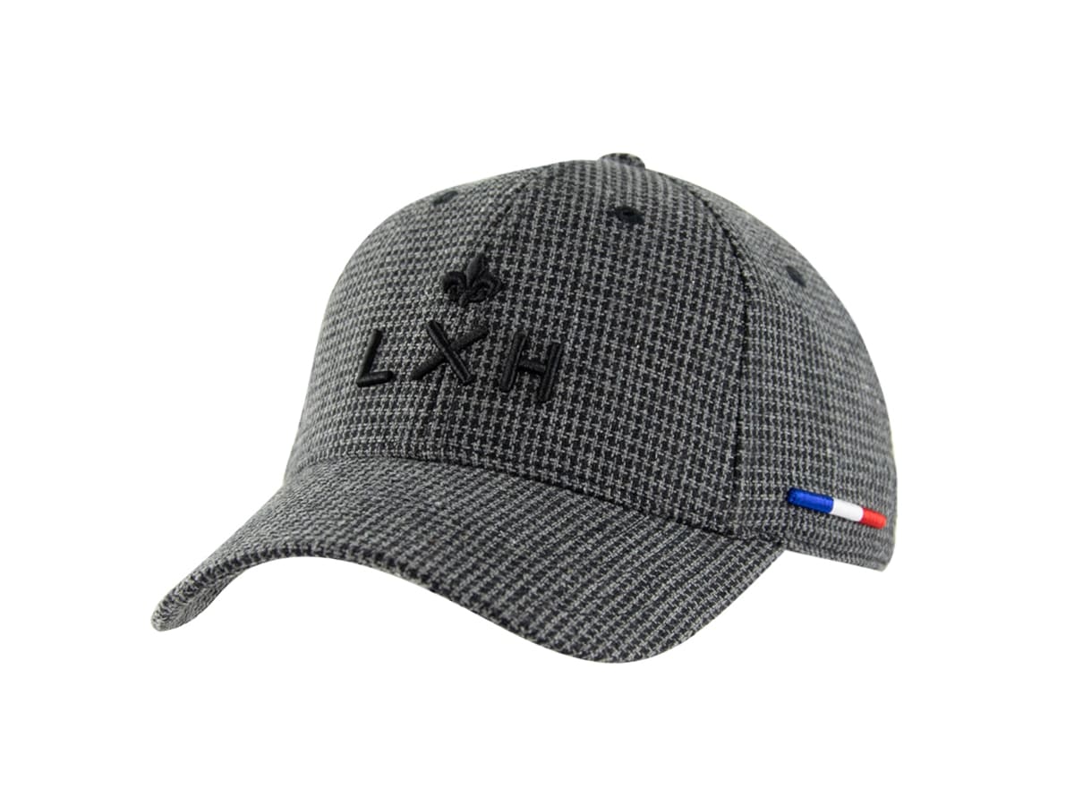 Casquette Pied-de-Poule Noir / Blanc LXH Glasgow Laine 15