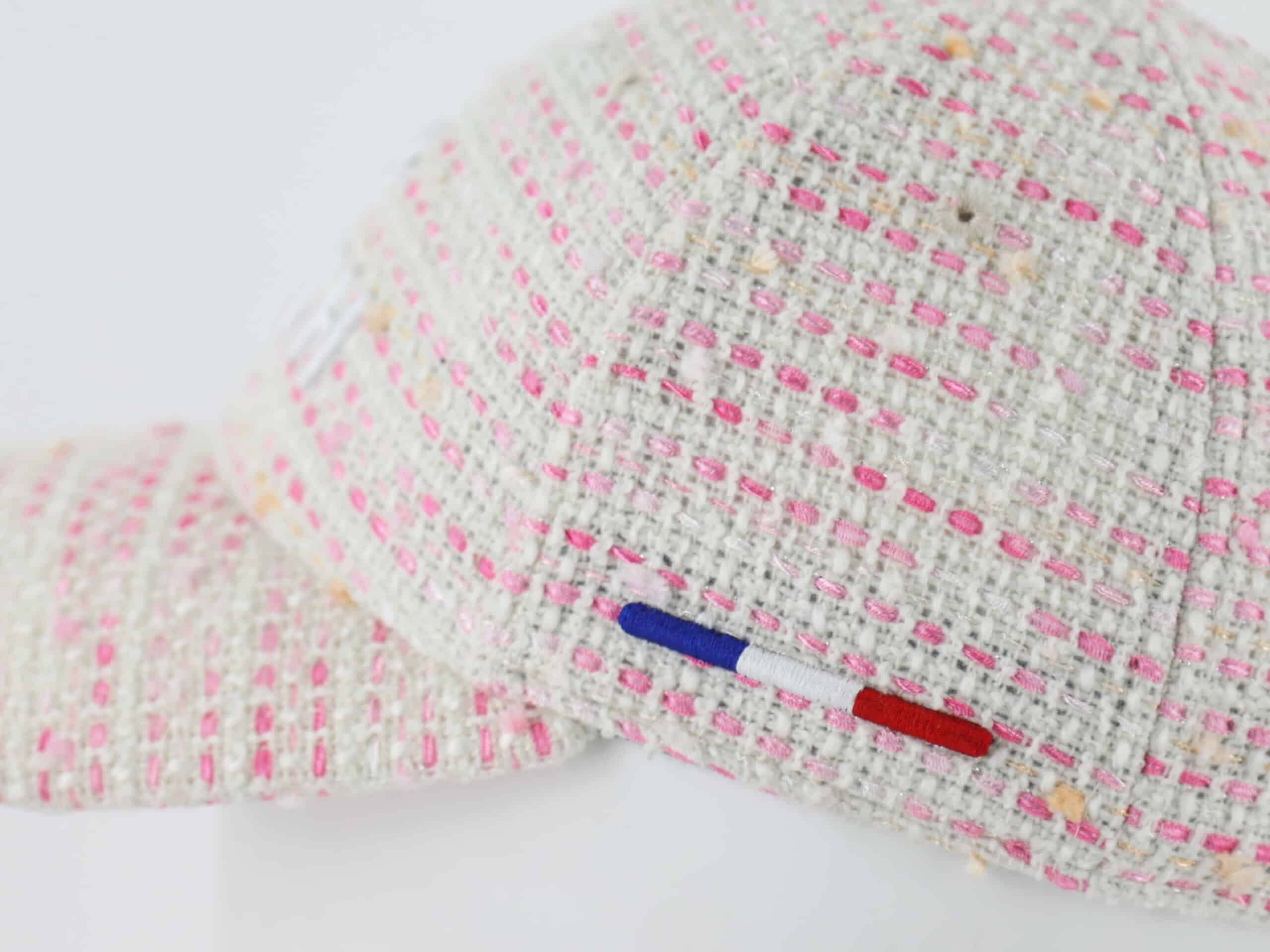 Casquette Tweed Blanc/Rose LXH Milan Tweed 9