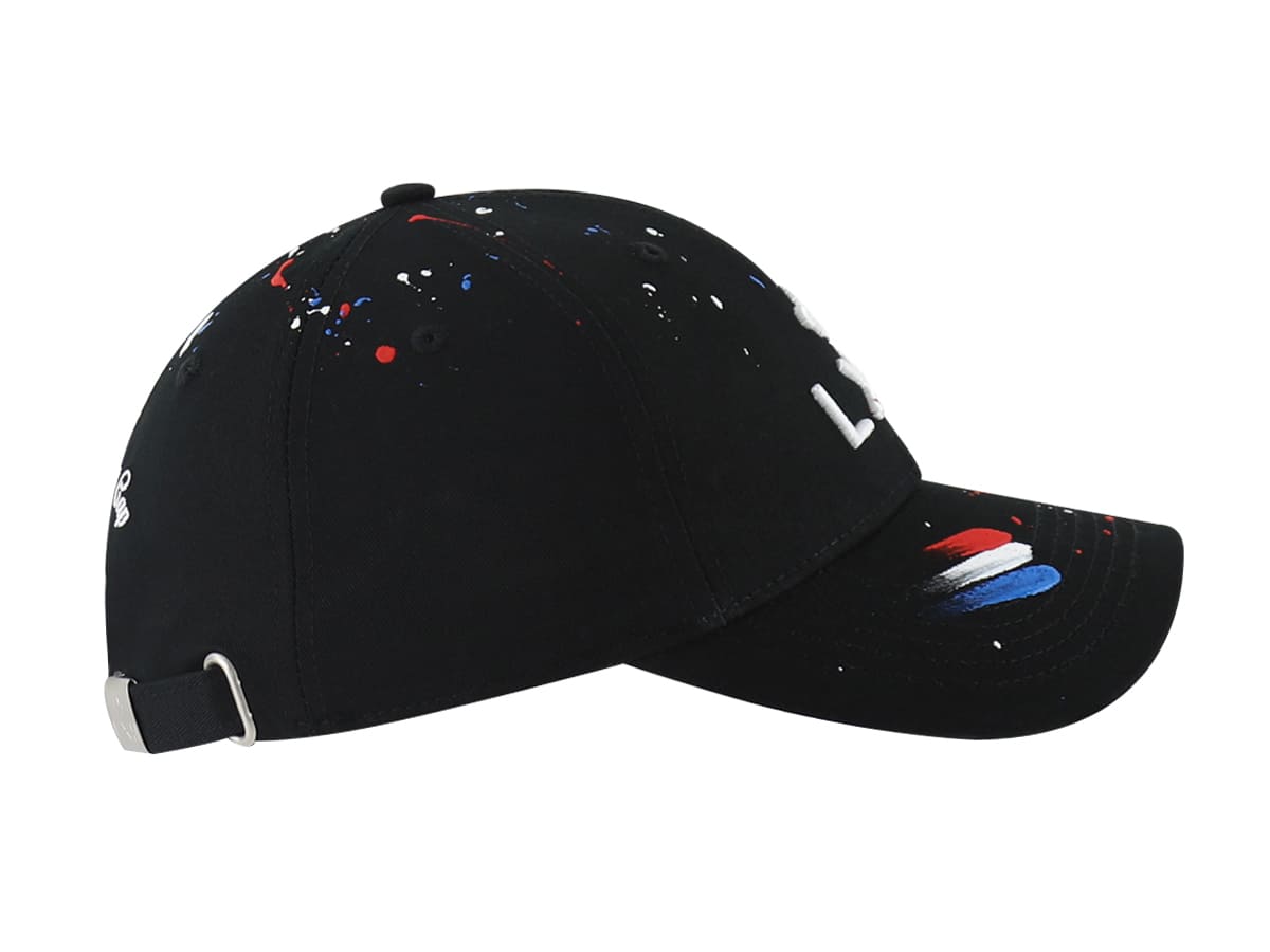 Casquette Art Noir- Peinture Bleu / Blanc / Rouge LXH Buenos Aires Coton 7
