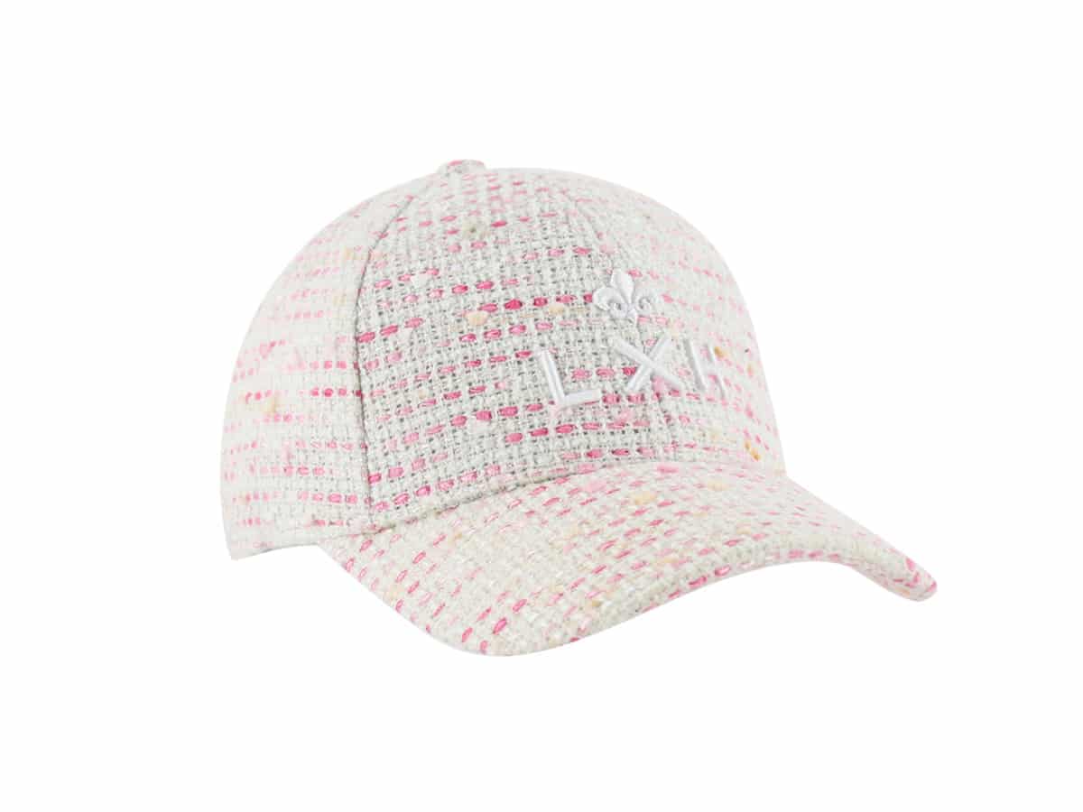 Casquette Tweed Blanc/Rose LXH Milan Tweed 7