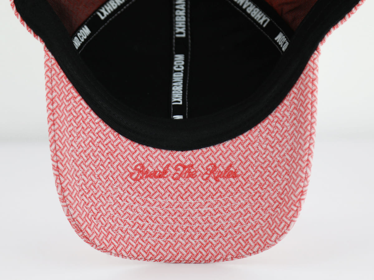Casquette Motif Tissé Rouge LXH Athènes 13