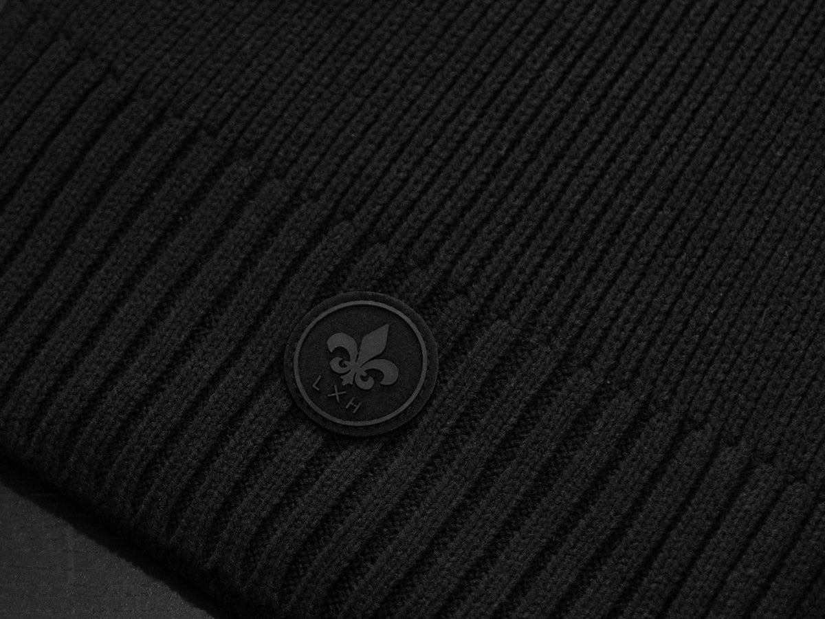 Black Thick Knit Scarf