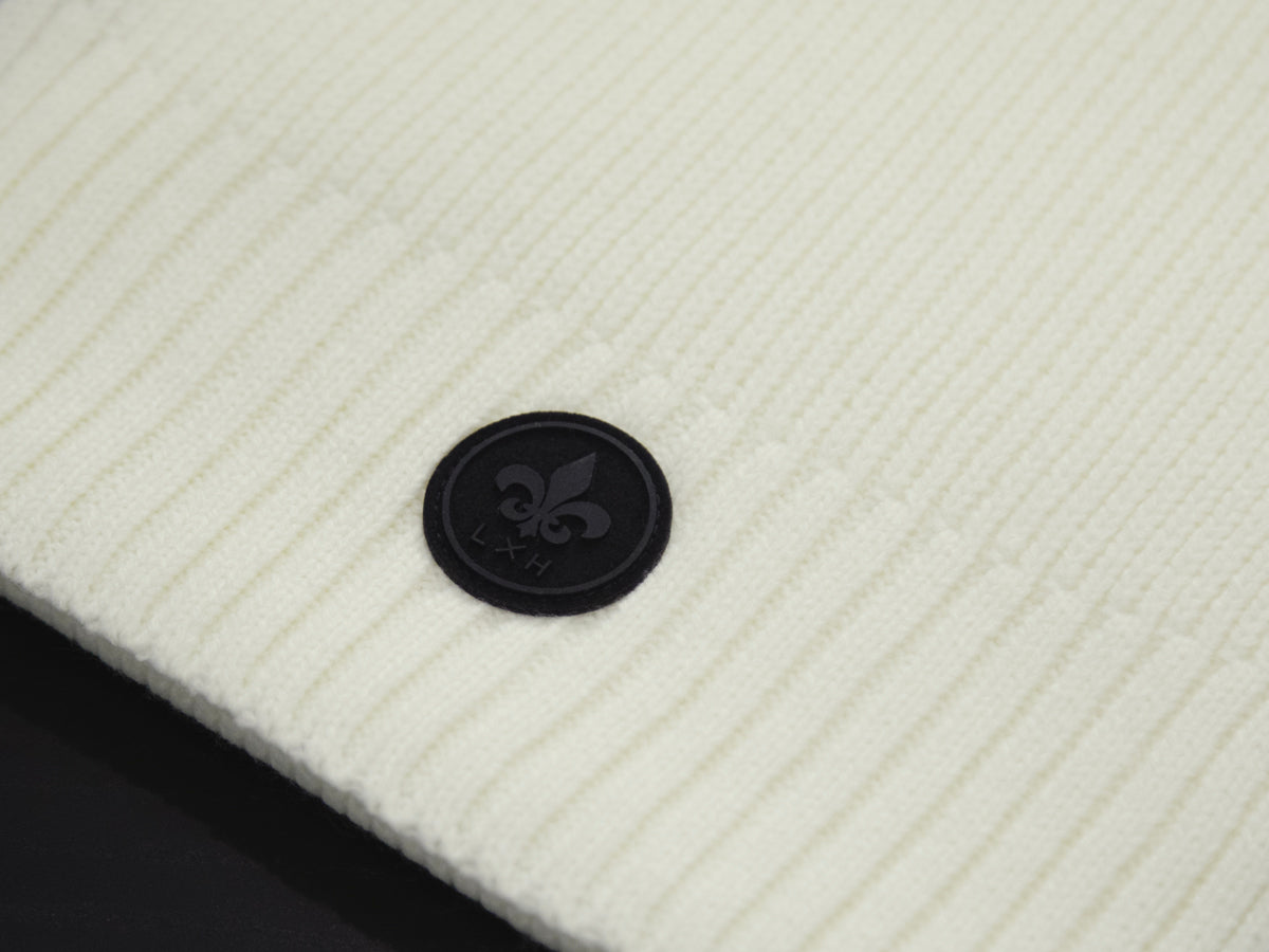 Thick Knit Scarf Ecru