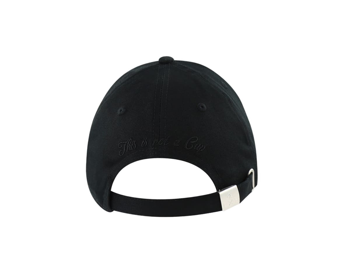 Casquette « Héritage » Coton Sans Ligne Ton sur Ton Noir