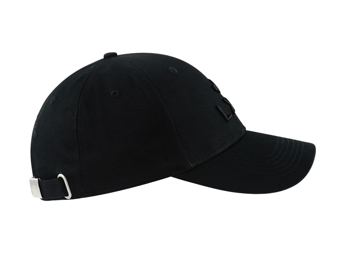 Casquette « Héritage » Coton Sans Ligne Ton sur Ton Noir