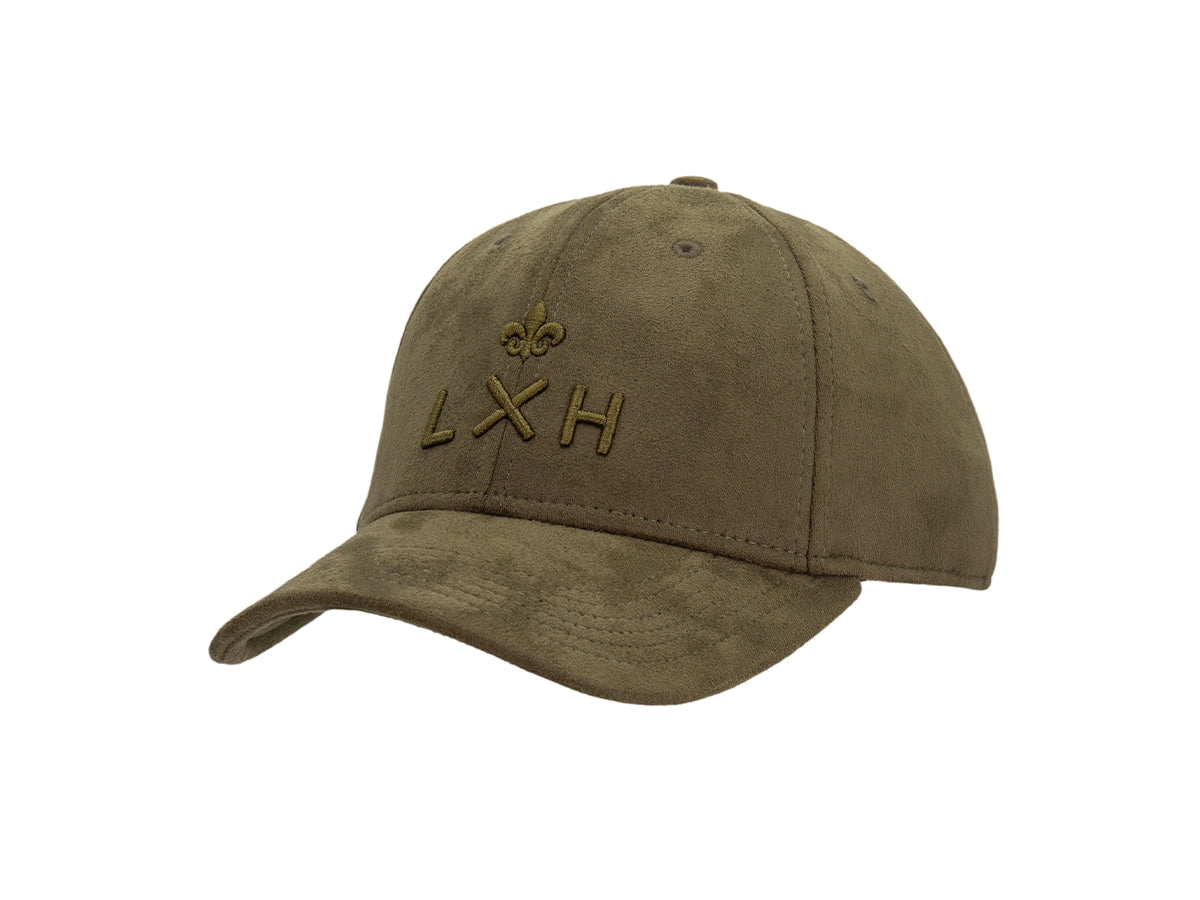 Khaki Faux Suede Tone-on-Tone Heritage Cap
