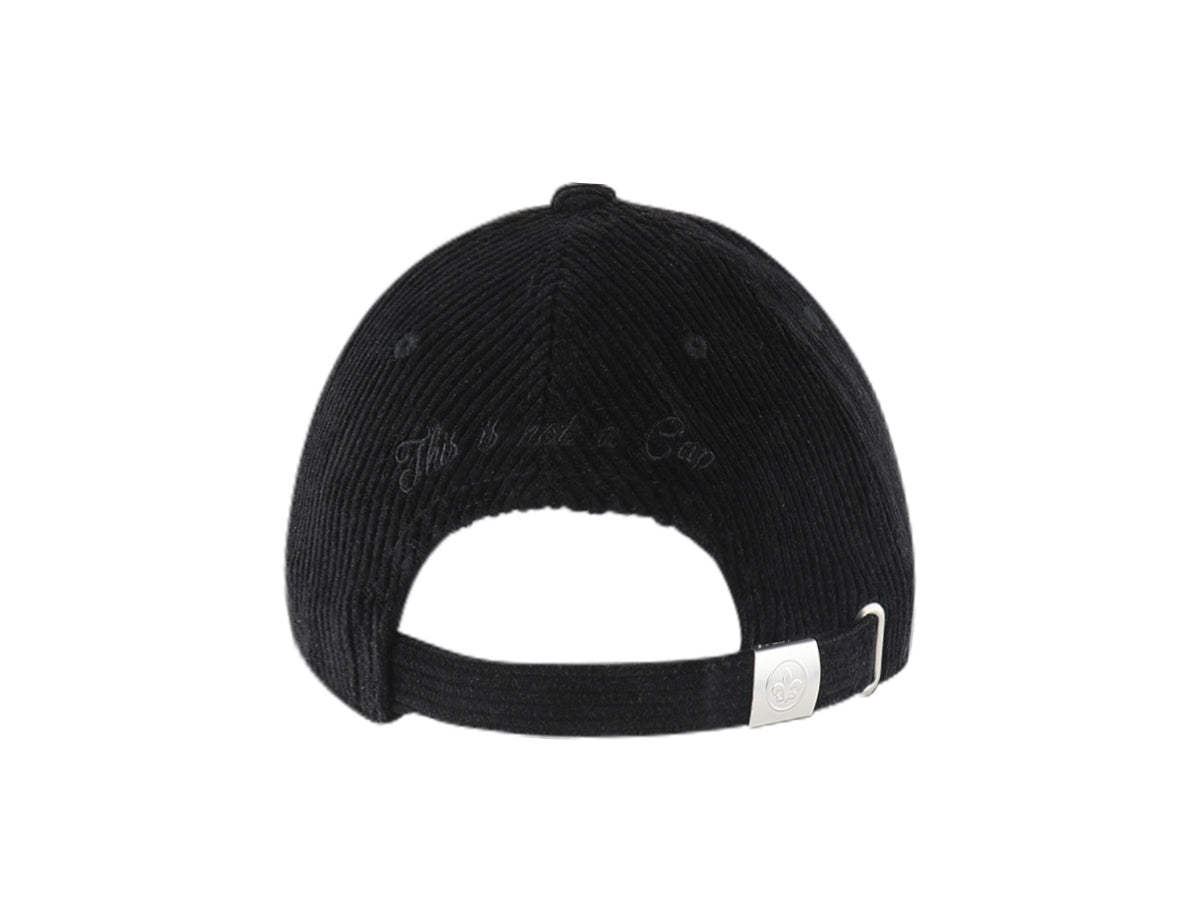 Casquette « Héritage » Velours Côtelé Ton sur Ton Noir