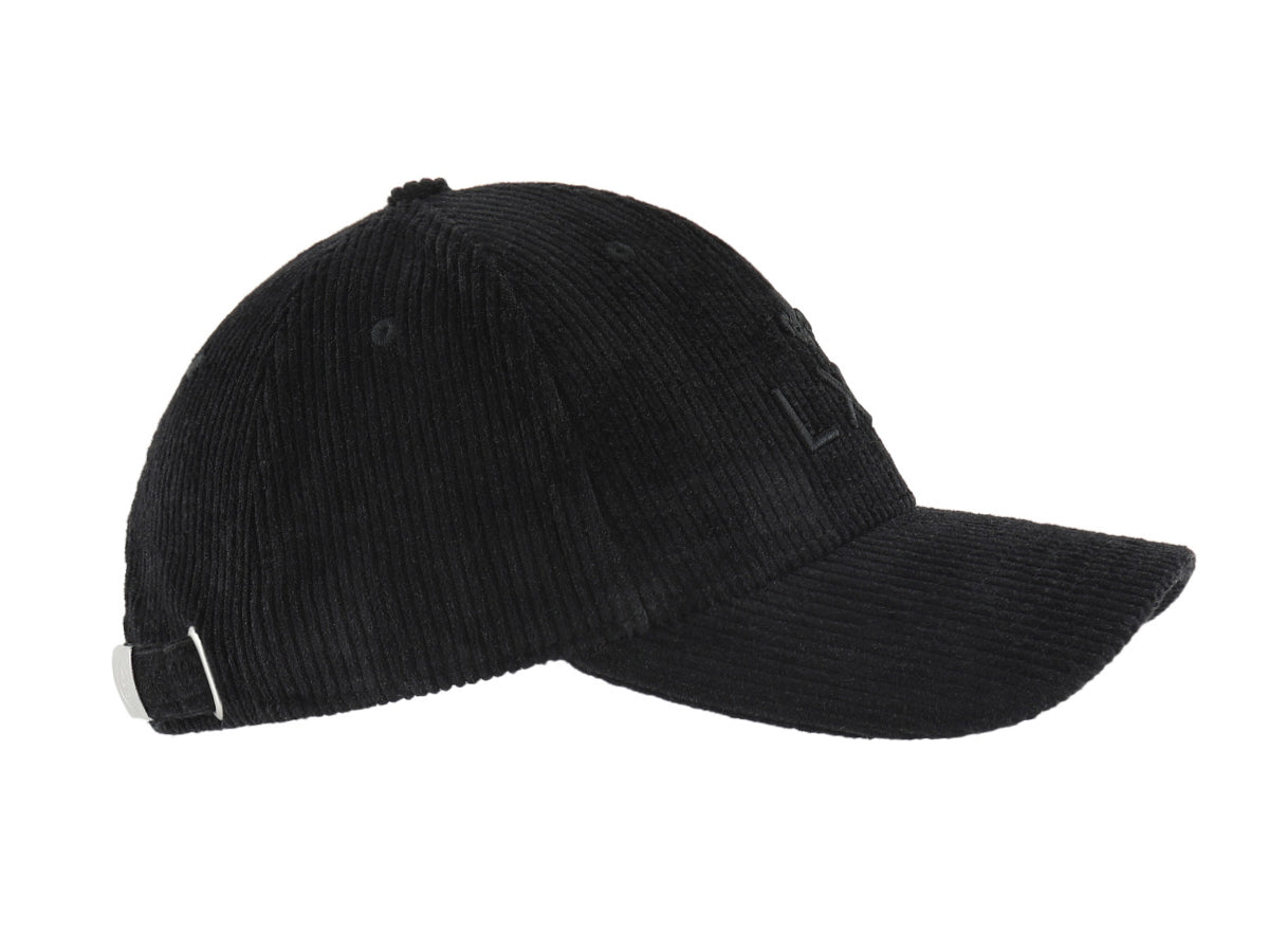 Casquette « Héritage » Velours Côtelé Ton sur Ton Noir