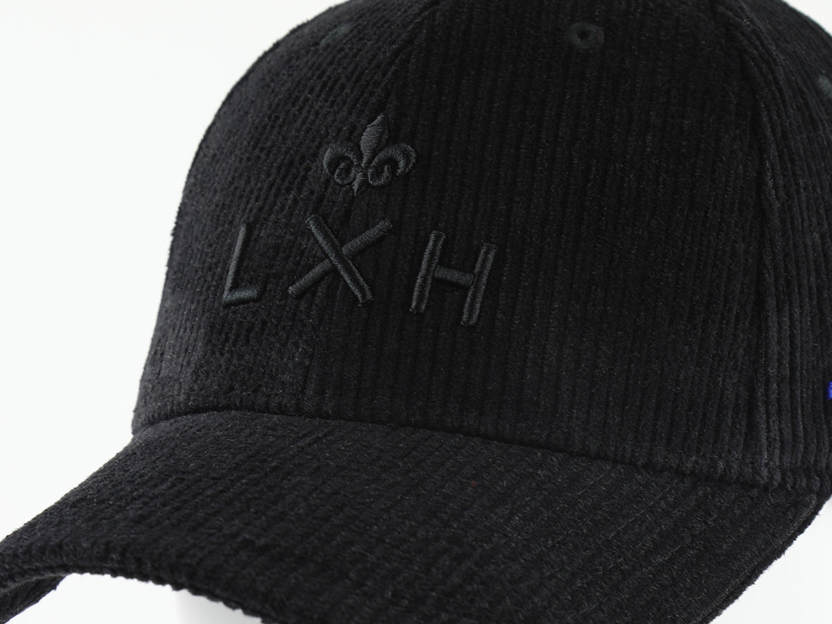 Casquette « Héritage » Velours Côtelé Ton sur Ton Noir