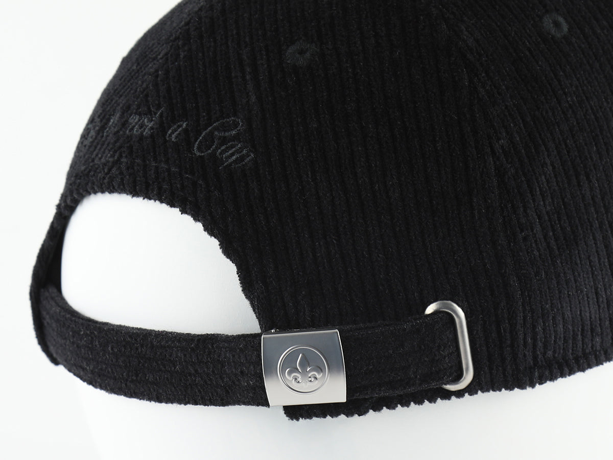 Casquette « Héritage » Velours Côtelé Ton sur Ton Noir