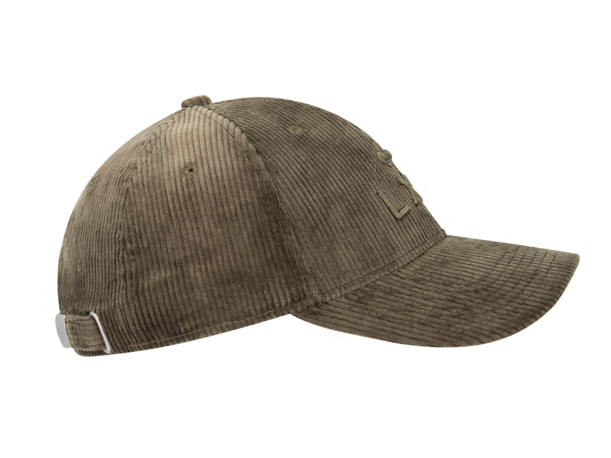 Casquette « Héritage » Velours Côtelé Ton sur Ton Kaki avec une coupe classique et moderne