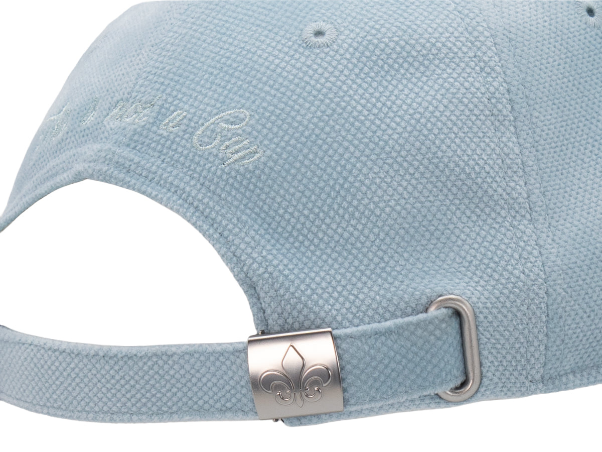 Casquette Héritage Ton sur Ton Peau de Pêche Bleu