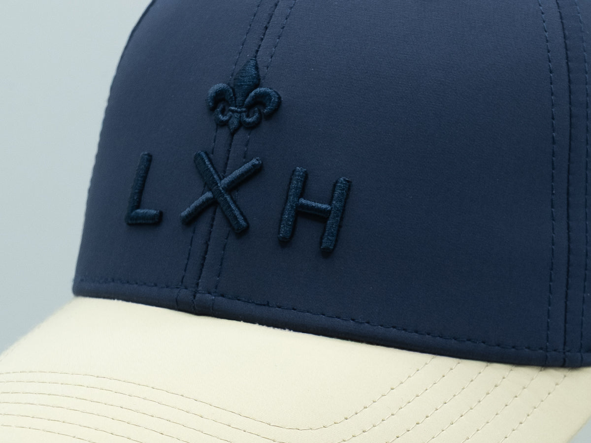 "Heritage" Cap Nylon Bi-Color Putty / Navy Blue