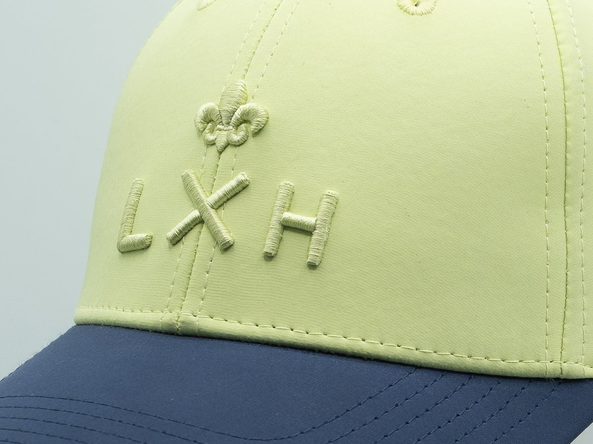 Casquette « Héritage » Nylon Bi-Color Bleu Marine / Vert Anis