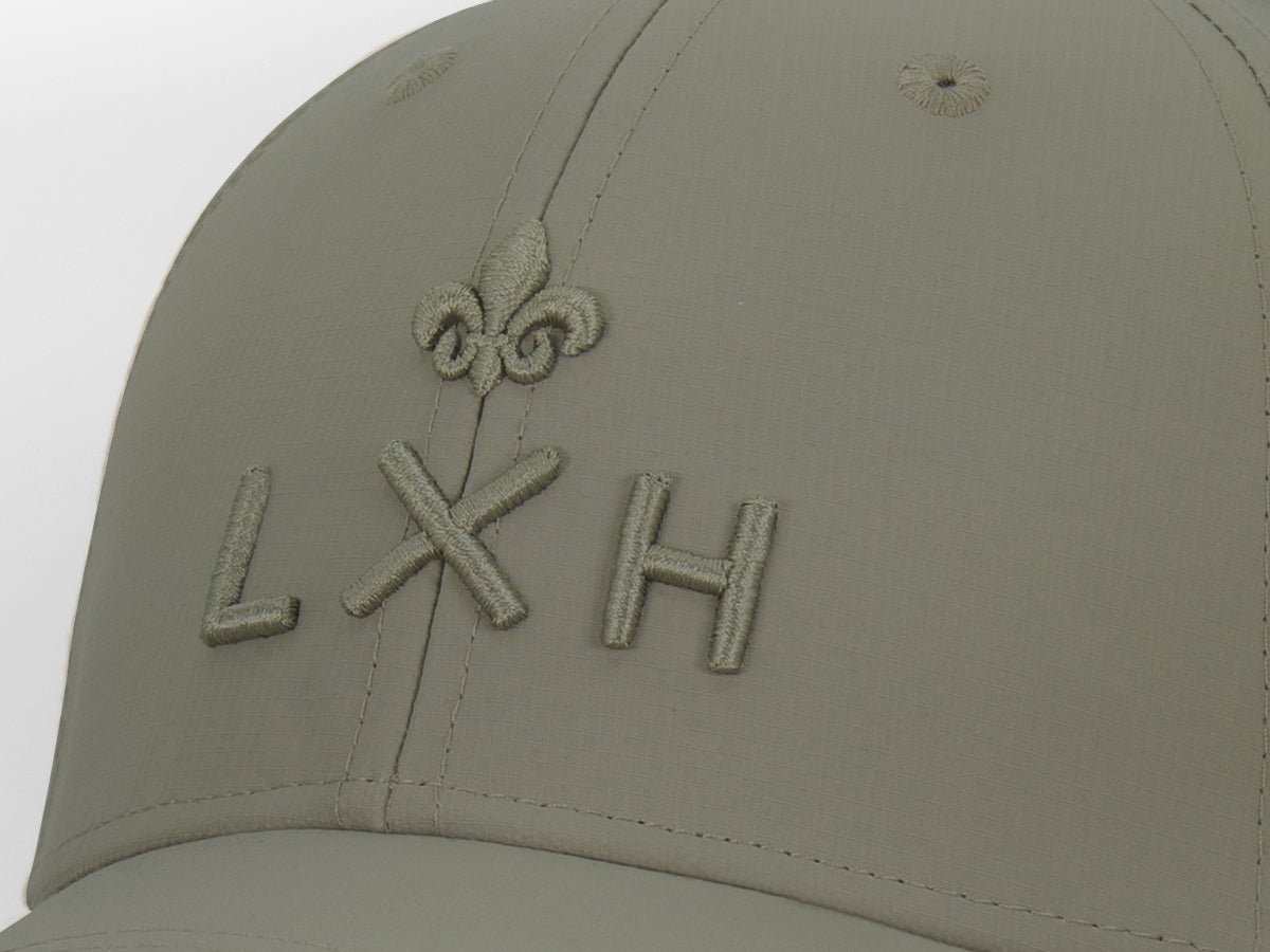 Tone-on-Tone Nylon “Heritage” Cap in Olive Green