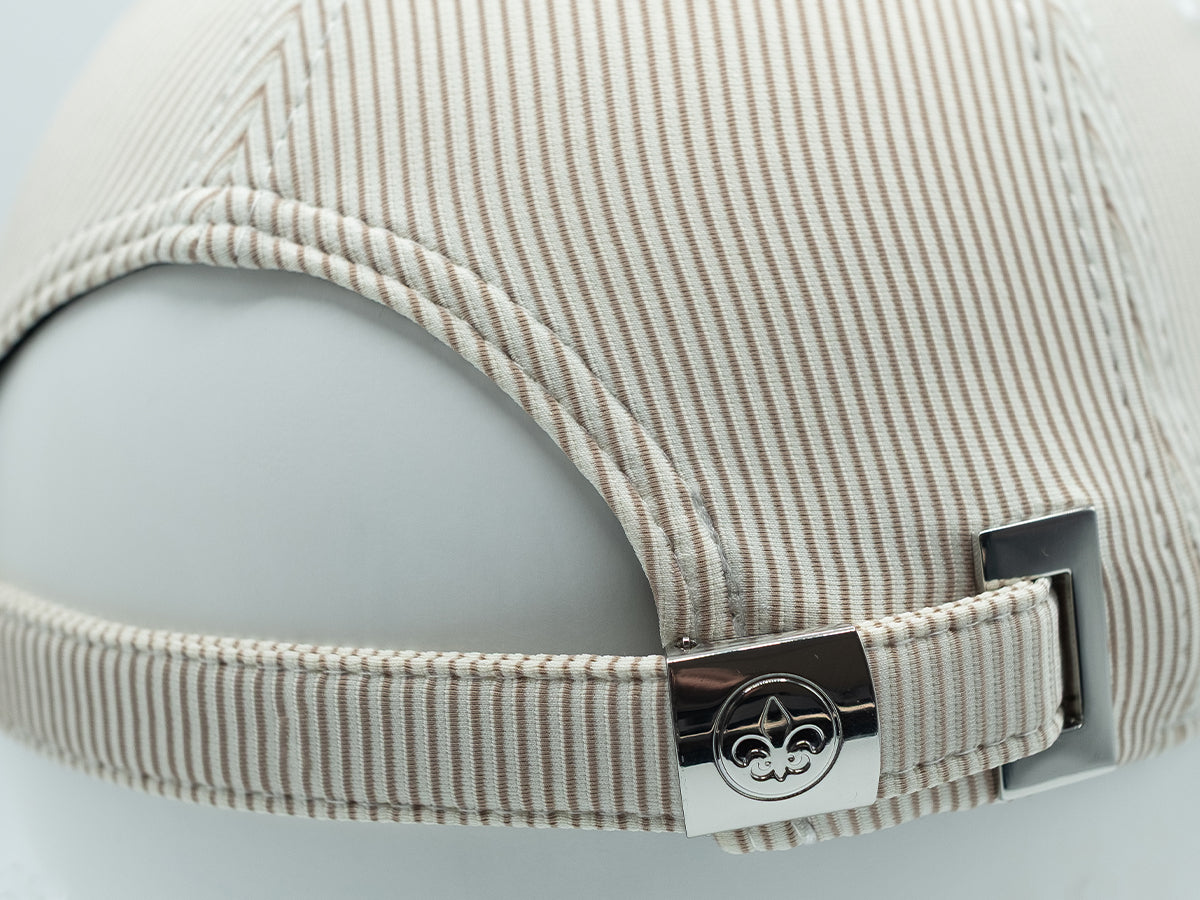 Beige Striped “DNA” Cap