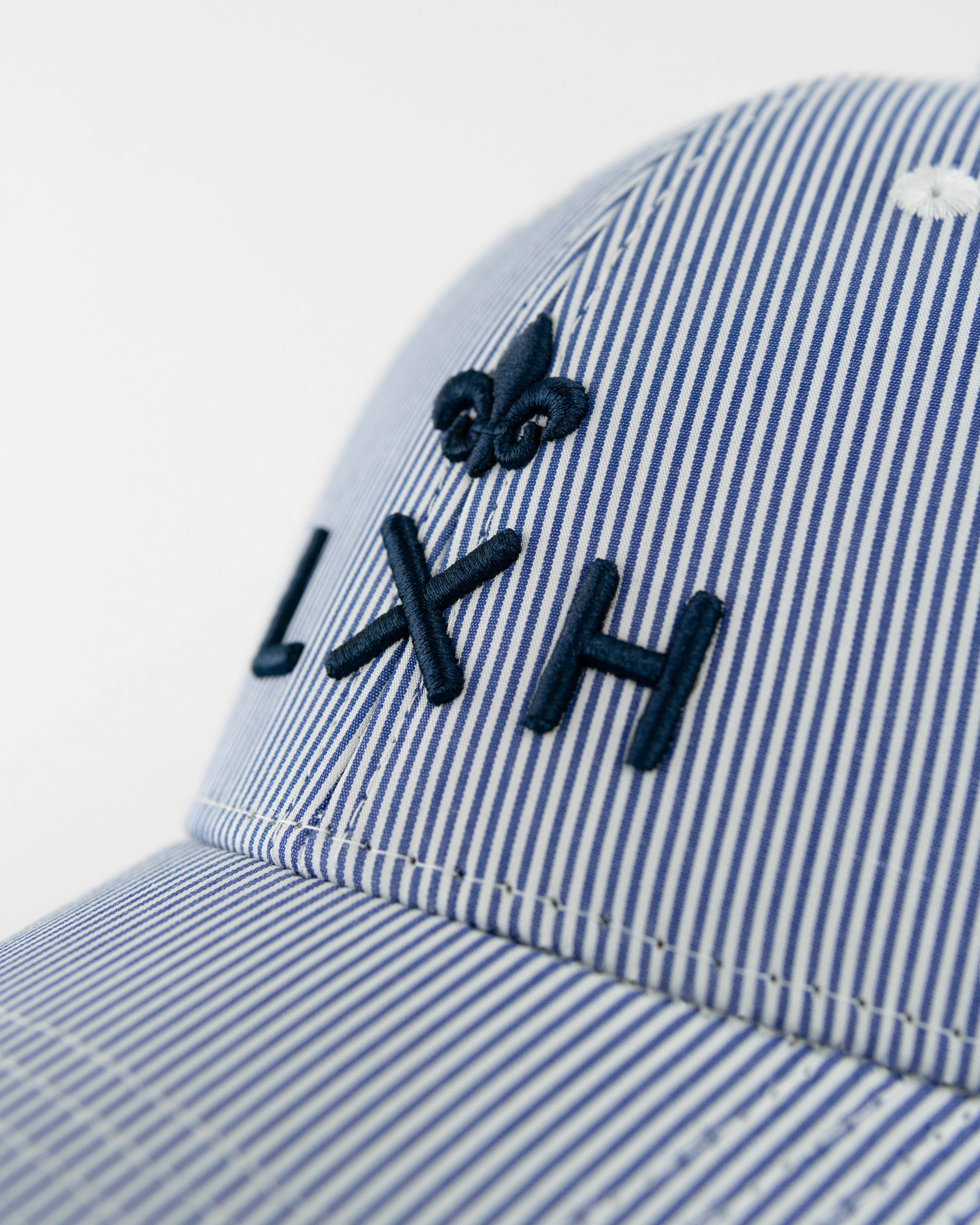 “Heritage” Cap White / Navy Stripes