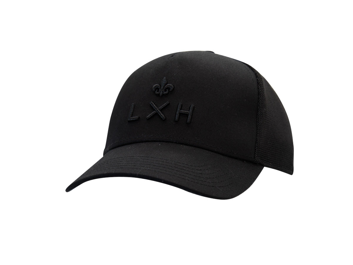 Black Cotton Tone-on-Tone Evasion Cap