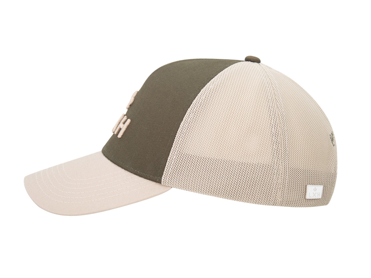 Casquette « Évasion » Bi-Color Coton Kaki / Mastic