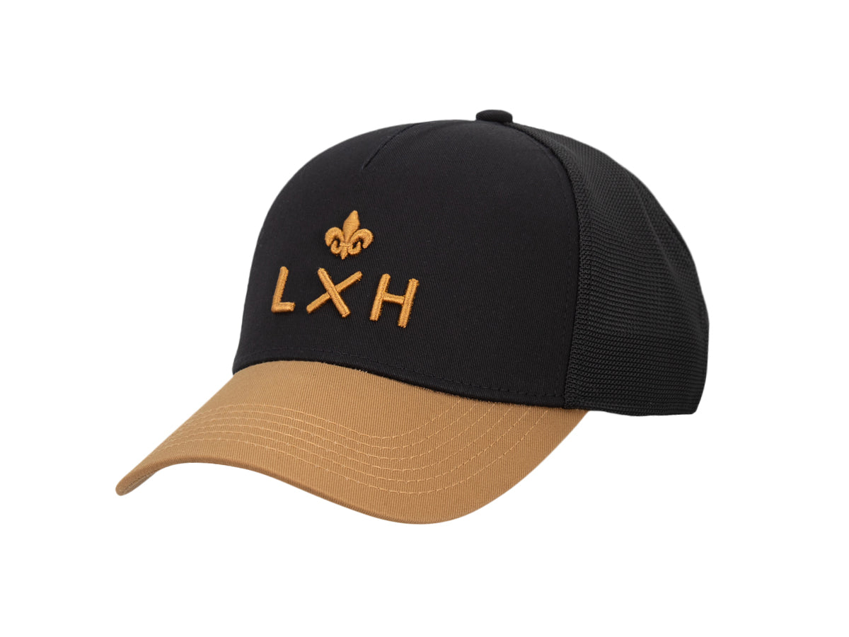 Casquette « Évasion » Bi-Color Coton Noir / Pain d'épice