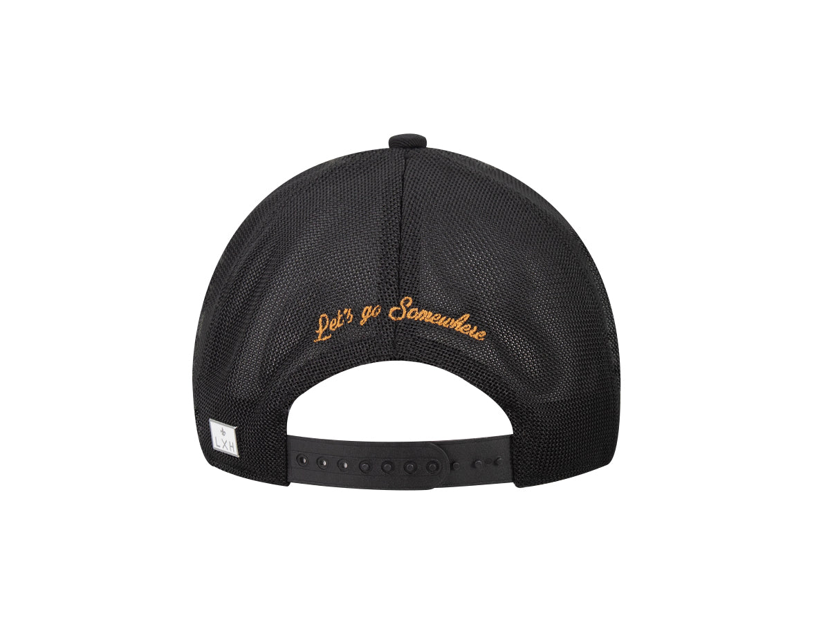 Casquette « Évasion » Bi-Color Coton Noir / Pain d'épice
