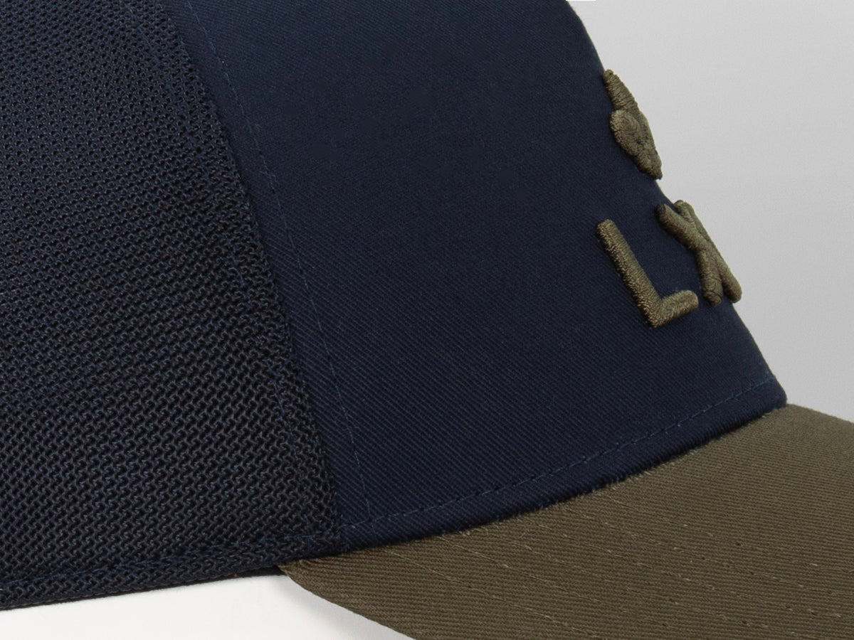 Casquette « Évasion » Bi-Color Coton Bleu Marine / Kaki