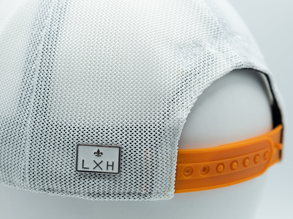 “Escape” Cap, Blue Tricolor Cotton