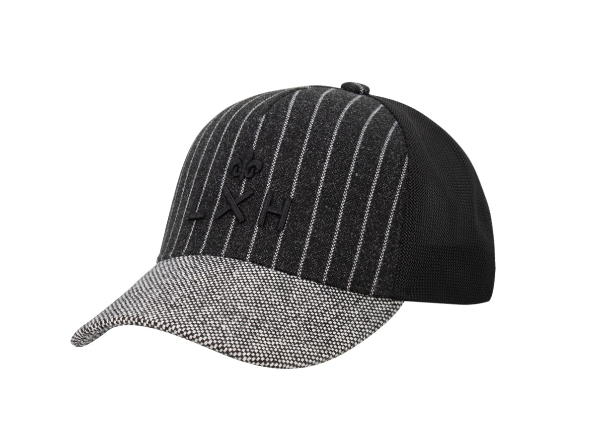Casquette « Évasion » Bi-Matière Flanelle / Caviar Noir