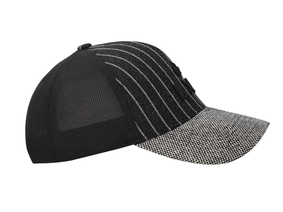 Casquette « Évasion » Bi-Matière Flanelle / Caviar Noir