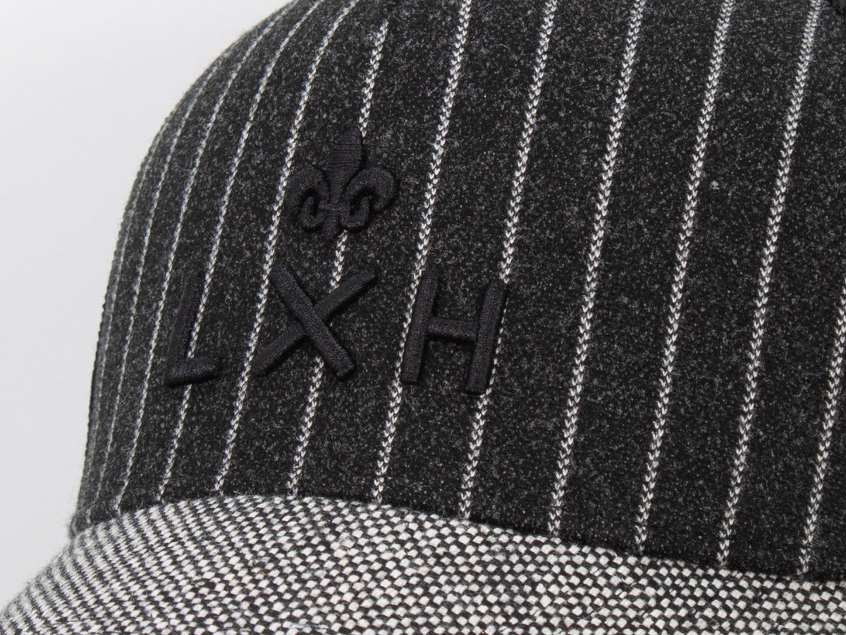 Casquette « Évasion » Bi-Matière Flanelle / Caviar Noir