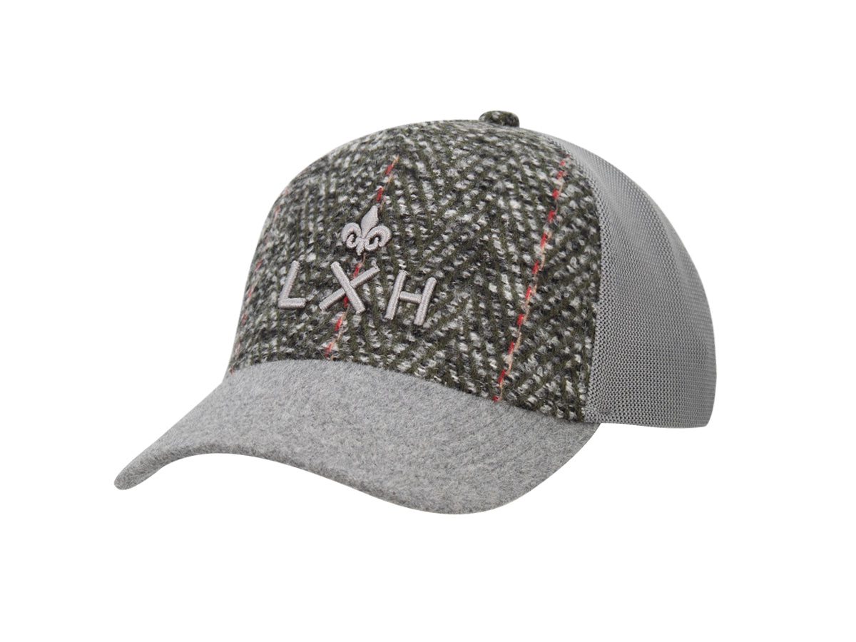 Casquette « Évasion » Bi-Matière Chevron / Feutrine Marron
