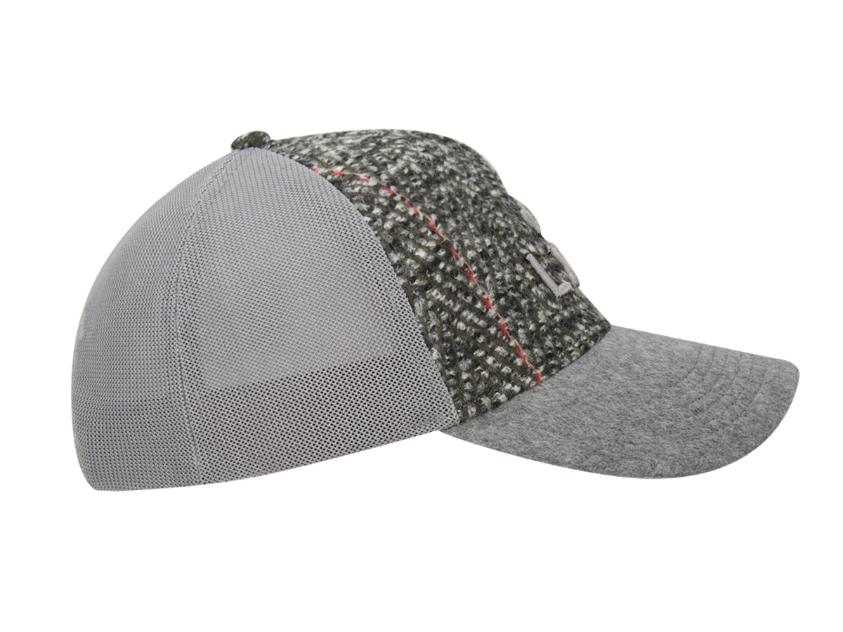 Casquette « Évasion » Bi-Matière Chevron / Feutrine Marron