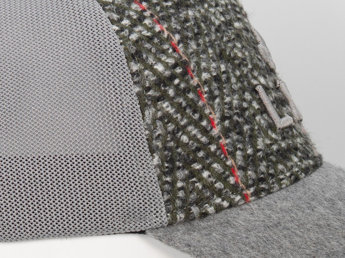 Casquette « Évasion » Bi-Matière Chevron / Feutrine Marron