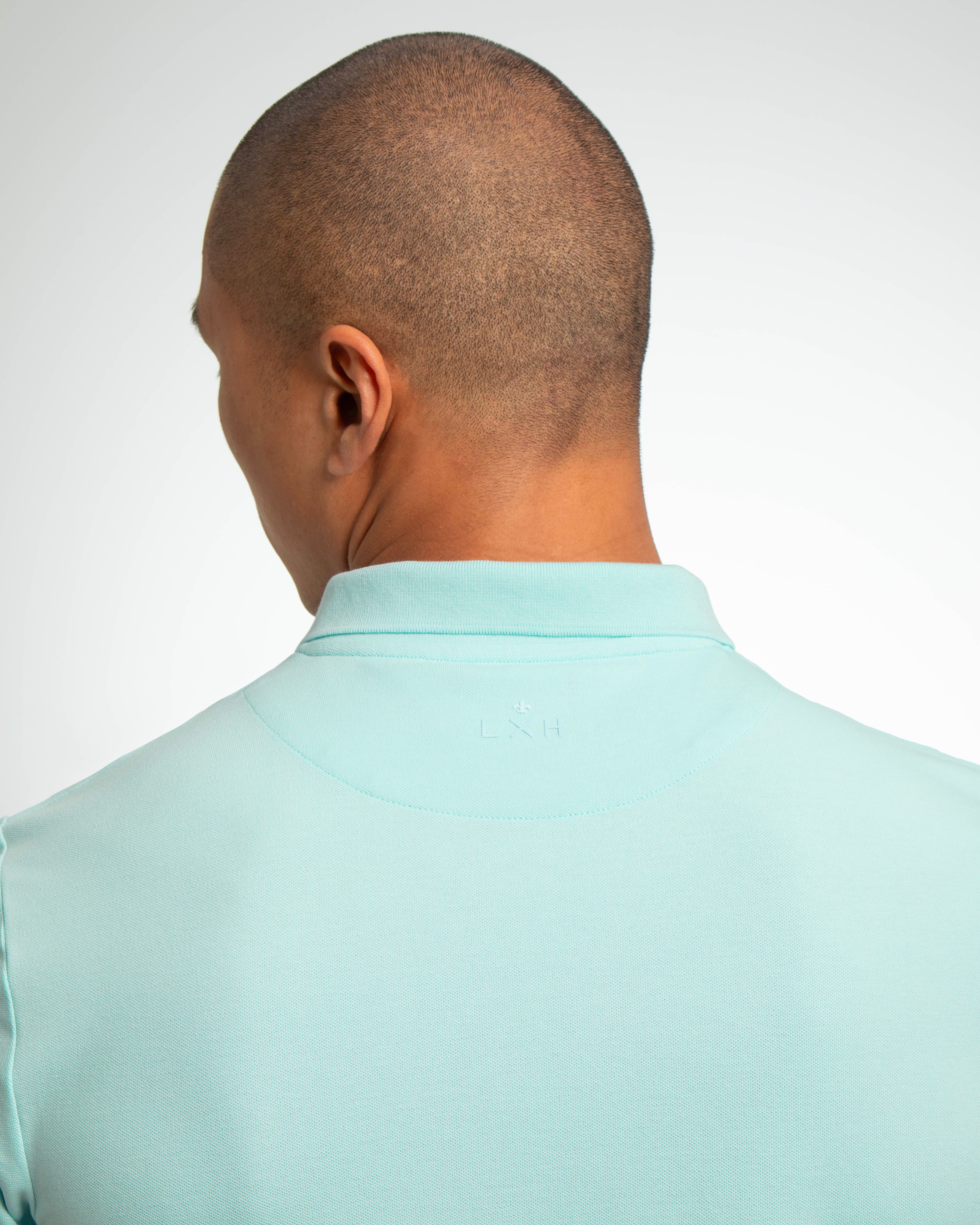 Sky Blue Cotton Pique Polo Shirt