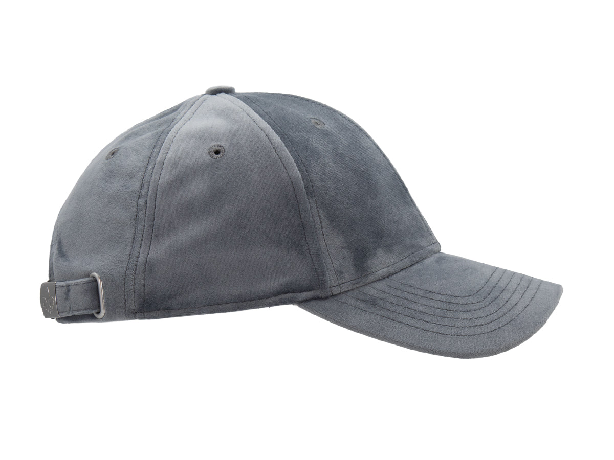 Dark Gray Silk Velvet Prestige Cap